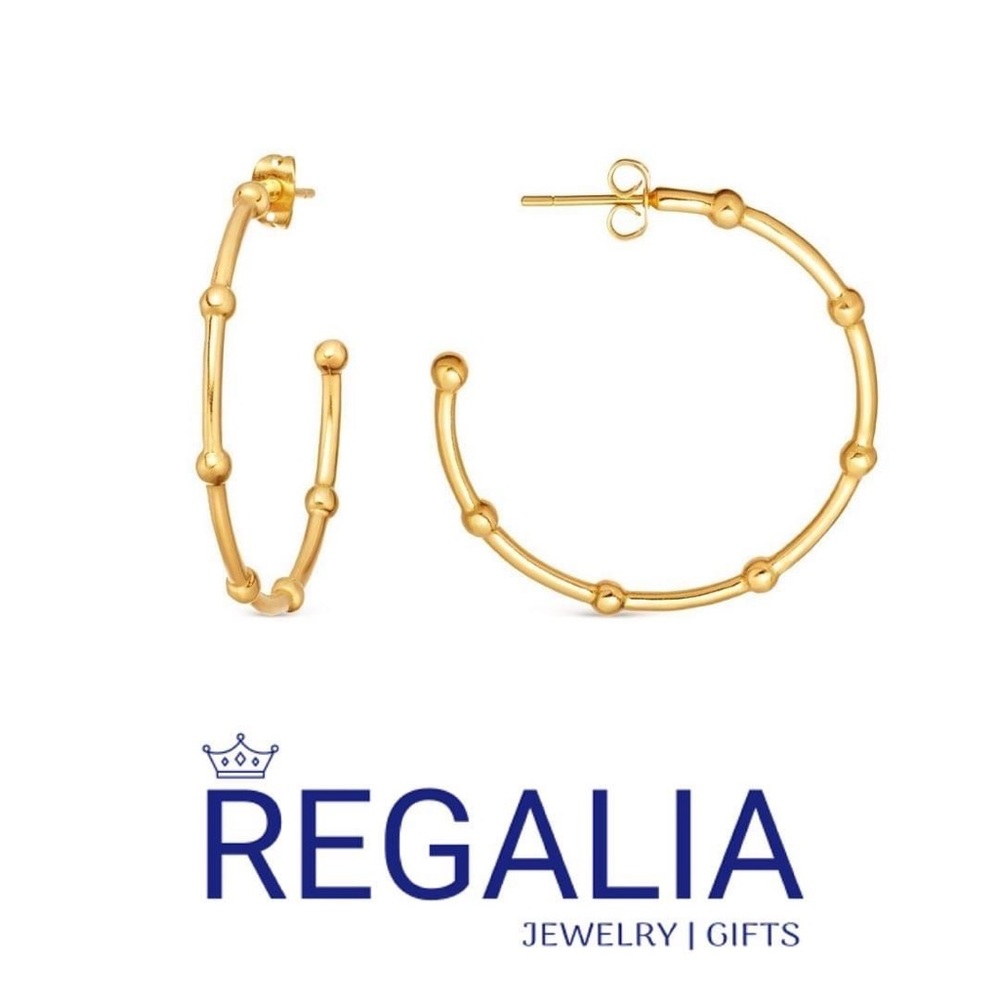 ✨Gorgeous 18k Gold Plated Stainless Steel Hoops 🤩 Trendy Earrings